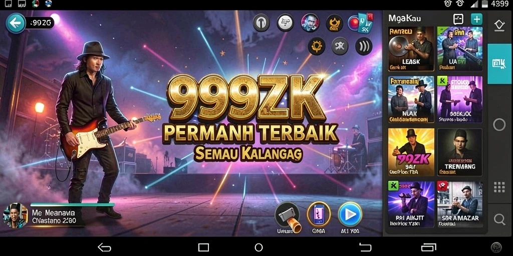 Tampilan screenshot 999ZK yang menunjukkan gameplay interaktif dan seru.