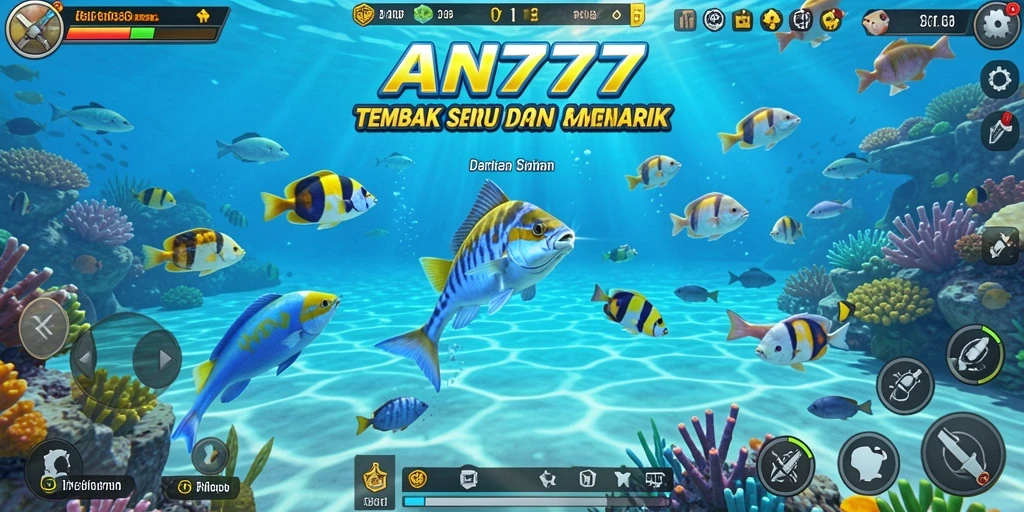 Screenshot gameplay AN777 menampilkan aksi seru saat tembak ikan.