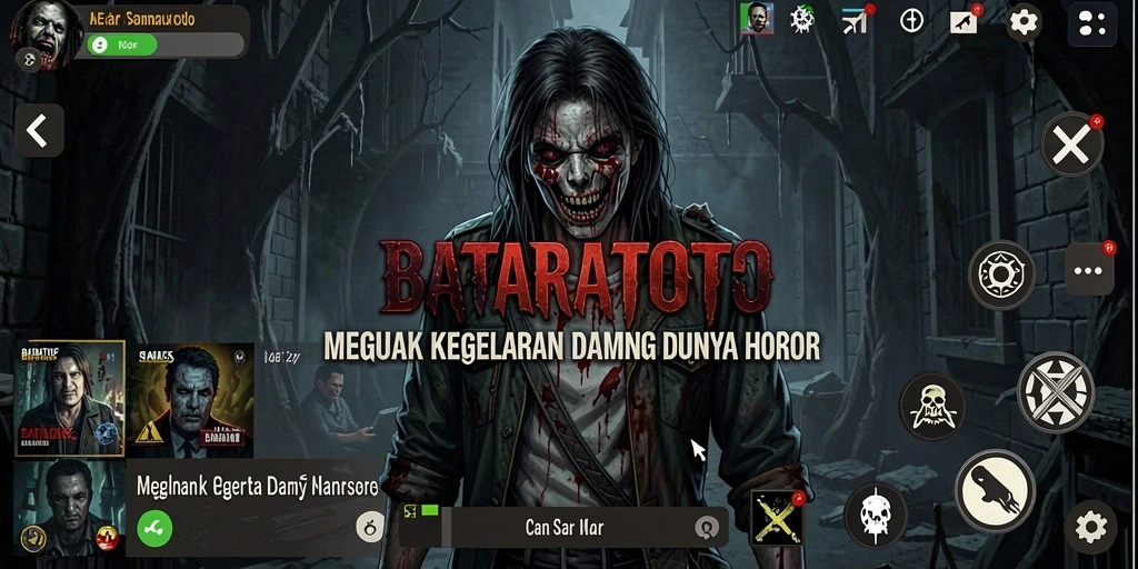Screenshot menunjukkan gameplay menakutkan di BATARATOTO.
