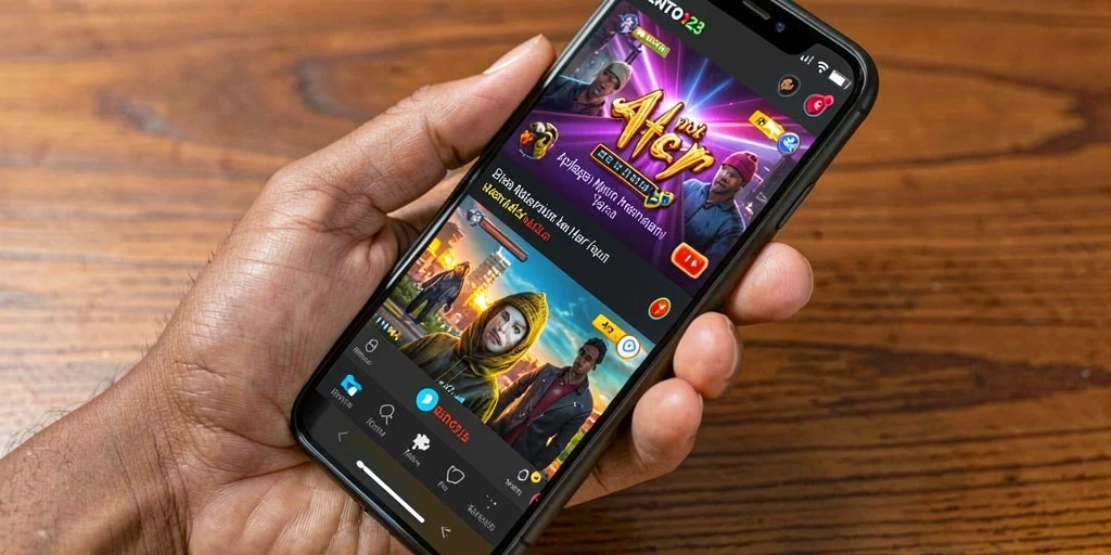 Screenshot gameplay BENTO123 menampilkan pengalaman mendengarkan musik yang interaktif.
