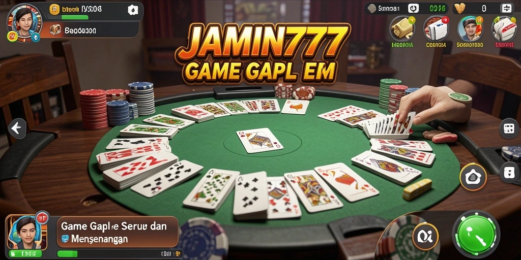 Tangkapan layar menunjukkan gameplay seru permainan Gaple JAMIN777.