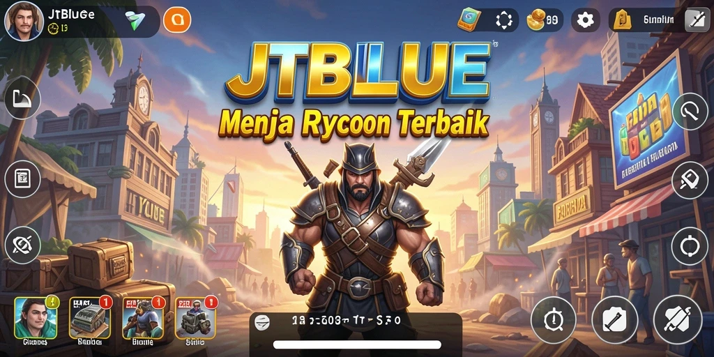 Screenshot JTBLUE menampilkan pengalaman gameplay Tycoon yang mendebarkan.