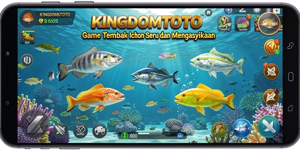 Tampilan gameplay KINGDOMTOTO yang seru dalam menangkap ikan.