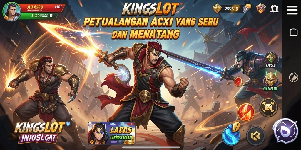 Tampilan screenshot KINGSLOT menunjukkan gameplay aksi yang mendebarkan.