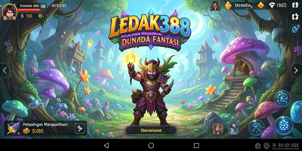 Tangkapan layar LEDAK388 menampilkan petualangan seru di dunia fantasi.