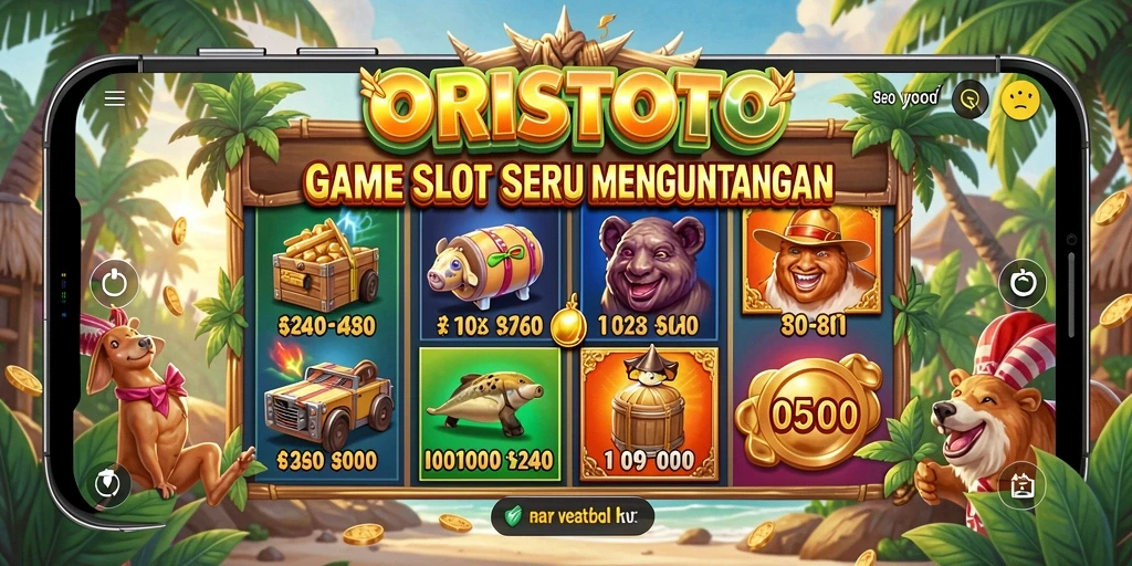Tampilan utama gameplay ORISTOTO yang menarik dan interaktif.