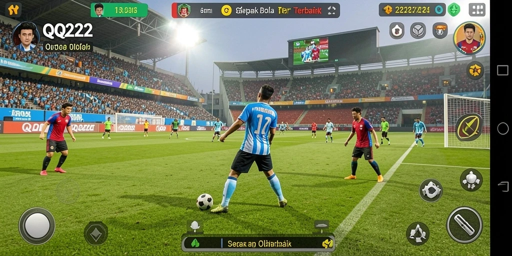 Menampilkan aksi mendebarkan dalam permainan sepak bola QQ222.