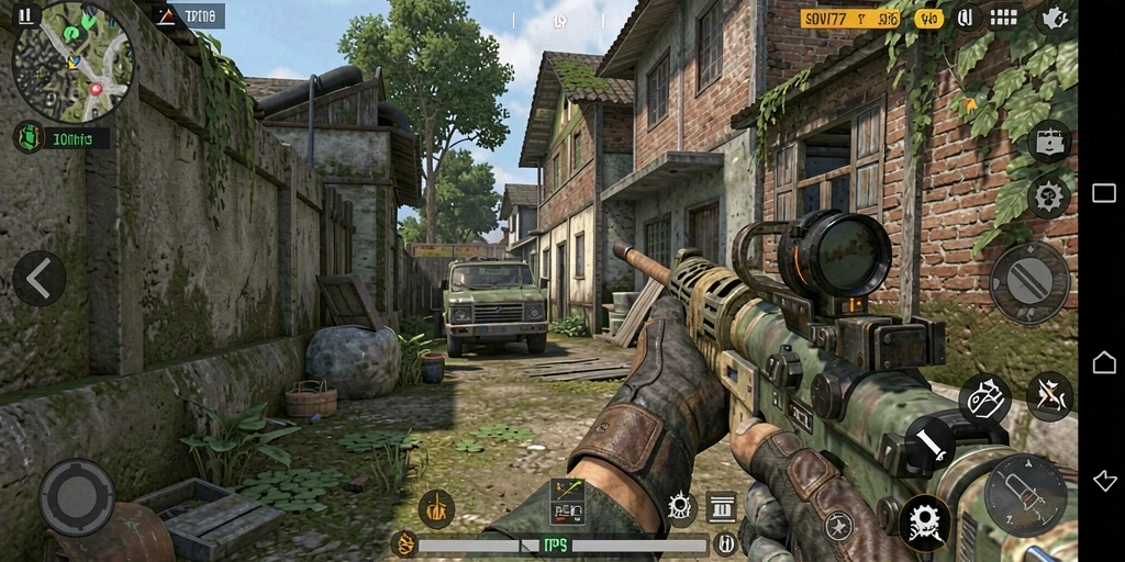 Screenshot gameplay SOV777 menampilkan aksi mendebarkan dalam mode TPS.