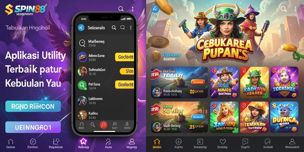 Screenshot gameplay SPIN88 yang menunjukkan fitur utama aplikasi Utility.