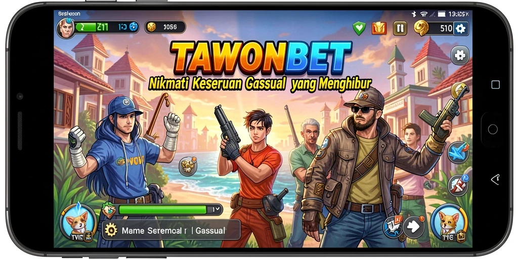 Tampilan gameplay TAWONBET yang ceria dan interaktif.
