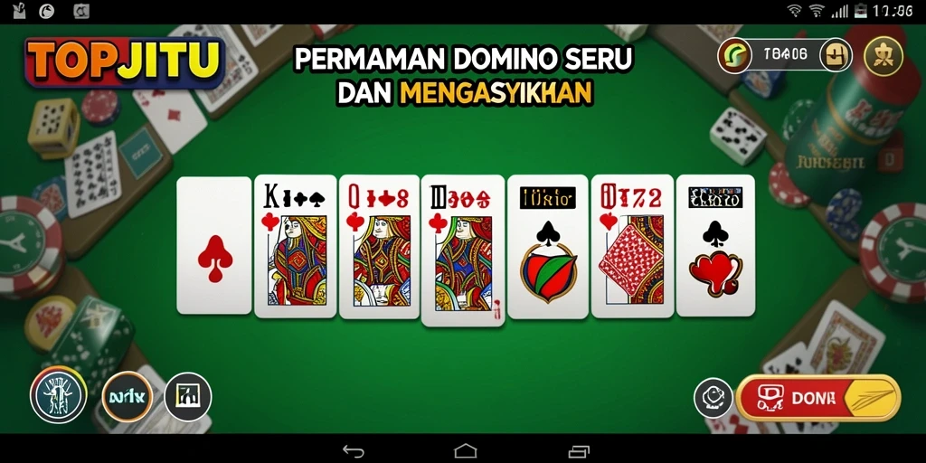 Tampilan gameplay Domino yang menarik dan interaktif.