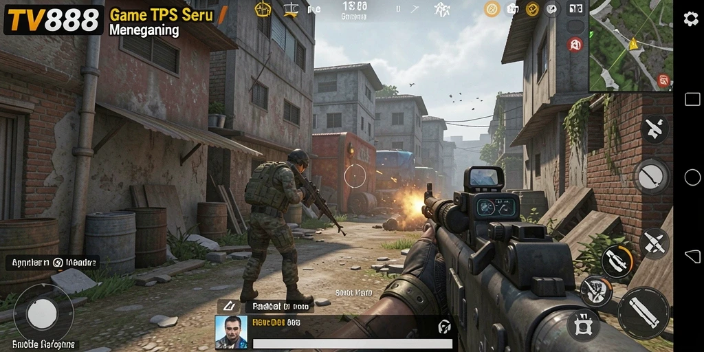 Tampilan gameplay TV888 yang menegangkan dan penuh aksi.