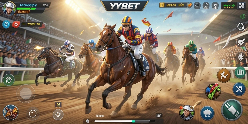 Tampilan gameplay balapan menegangkan di YYBET.