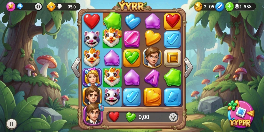Tampilan gameplay YYRR yang seru dan penuh warna.