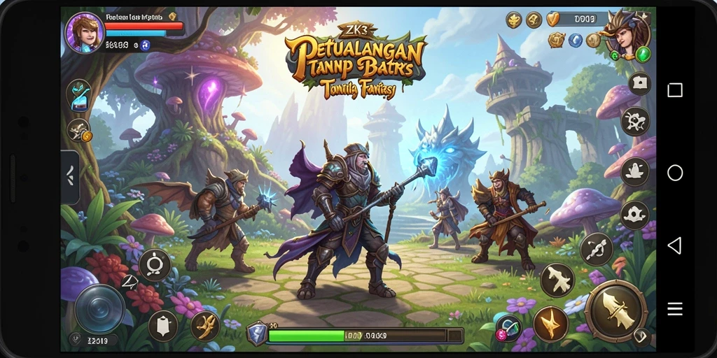Gameplay ZK3 menunjukkan aksi petualangan mendebarkan di dunia fantasi.
