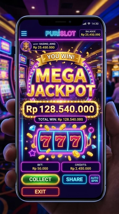 Tampilan aplikasi purislot yang sederhana dan intuitif.